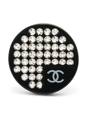 CHANEL Pre-Owned 2005s crystal-embellished brooch - Black