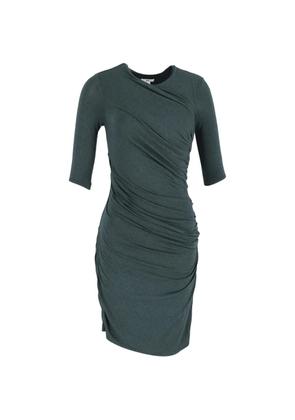 Helmut Lang Pre-Owned gathered bodycon dress - Green
