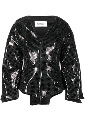 Maticevski Rythmical mirror V-neck jacket - Black