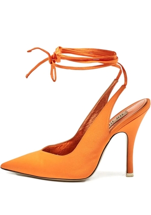 The Attico 115mm leather heeled pumps - Orange