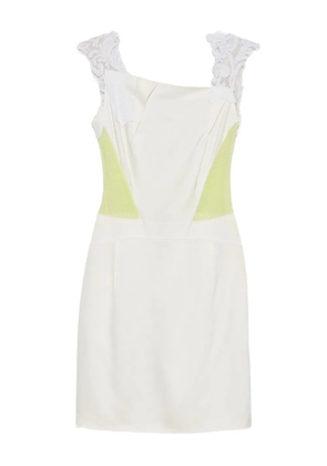 Gemy Maalouf lace-insert panelled mini dress - White