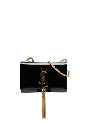Saint Laurent Pre-Owned 2013-2025 Small Patent Monogram Kate Tassel crossbody bag - Black