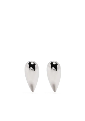 Eshvi polished teardrop earrings - Silver