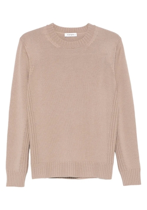 Kangra ribbed-trim crew-neck sweater - Brown