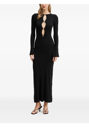 Bardot Nautico cut-out ribbed maxi dress - Black