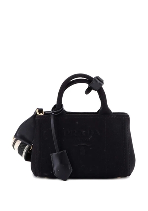 Prada Pre-Owned Logo Jardiniere Canvas Mini tote bag - Black