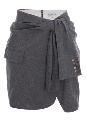 CuAnna WANDA tie-detail mini skirt - Grey