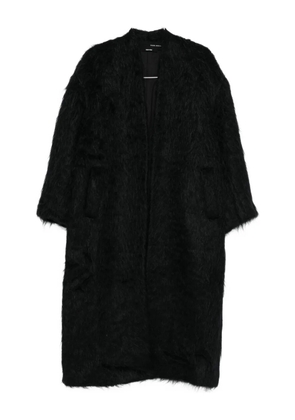Isabel Benenato alpaca wool-blend coat - Black