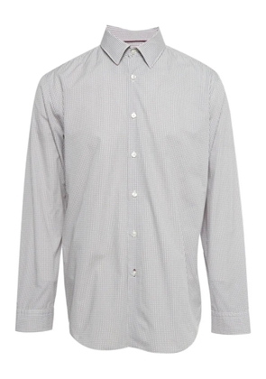 BOSS micro-print cotton shirt - White