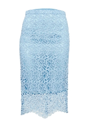 Burberry Pre-Owned floral-lace skirt - Blue
