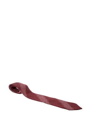 Giorgio Armani Pre-Owned striped silk tie - Red