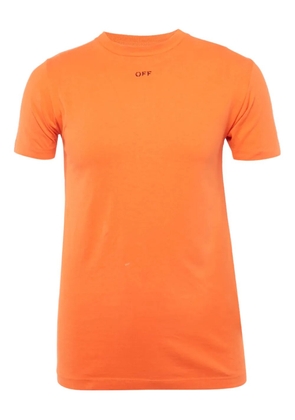 Off-White Pre-Owned logo-print crew-neck T-shirt - Orange