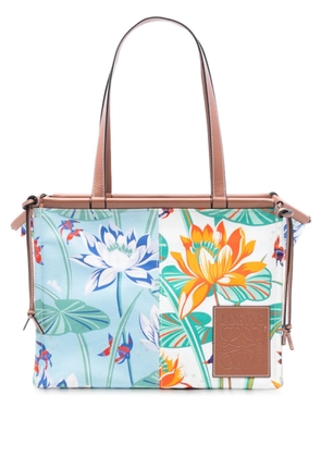 Loewe Pre-Owned 2020 Paulas Ibiza Small Canvas Waterlily Print Cushion tote bag - Green