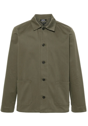A.P.C. twill shirt jacket - Green