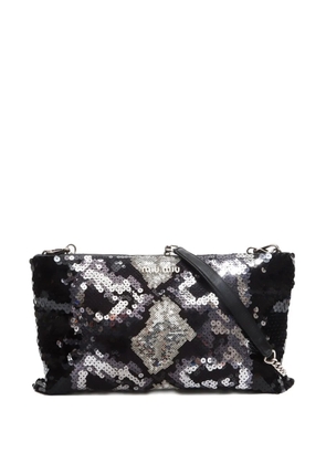 Miu Miu Pre-Owned 2000-2010s sequined clutch bag - Black