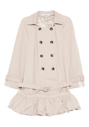 Rokh puffed-hem dress - Neutrals