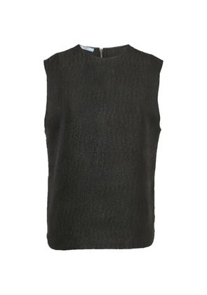 Prada Pre-Owned herringbone sleeveless top - Black