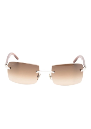 Cartier wood rimless sunglasses - Silver