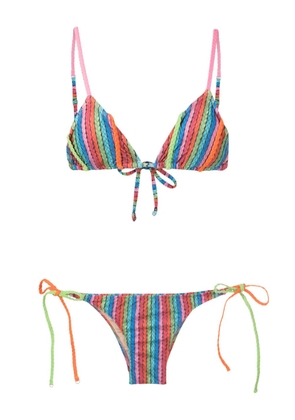 Amir Slama braided-pattern bikini set - Multicolour