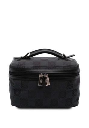 Loewe Pre-Owned 2004 Anagram Canvas Case vanity bag - Black