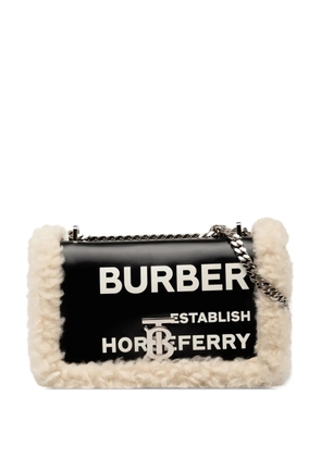Burberry Pre-Owned 2018-2025 Small Shearling Trimmed Coated Canvas Lola crossbody bag - Black