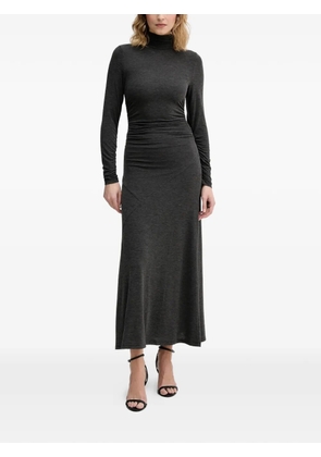 Sisley ruched roll-neck midi dress - Grey