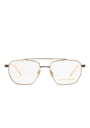 Leisure Society Prism browline glasses - Gold