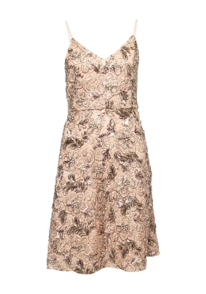 Alaïa Pre-Owned lace-embellished dress - Brown
