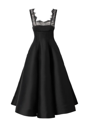 ARAFTU lace-detail flared midi dress - Black