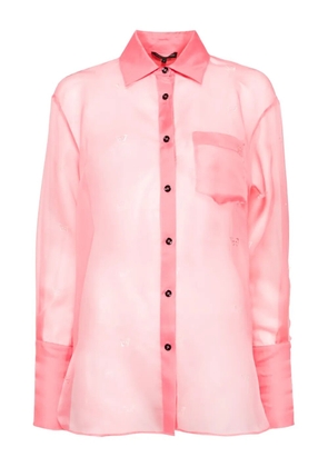 Kiki de Montparnasse laser-cut butterfly organza shirt - Pink