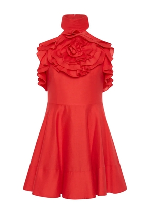 Rebecca Vallance ruffled halterneck pastèque mini dress - Red