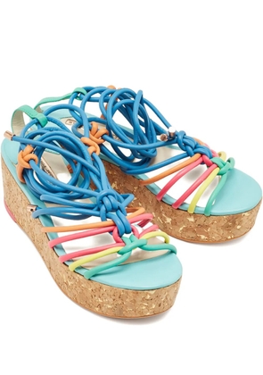Sophia Webster strappy wedge sandals - Blue