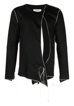 sulvam cut-out detail cotton T-shirt - Black