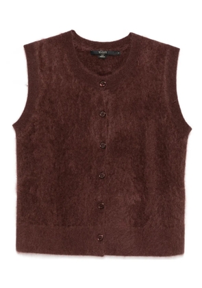 Seventy button-fastening cashmere gilet - Red