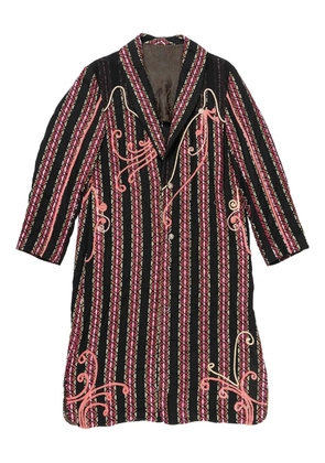 COMMUNS striped coat - Black