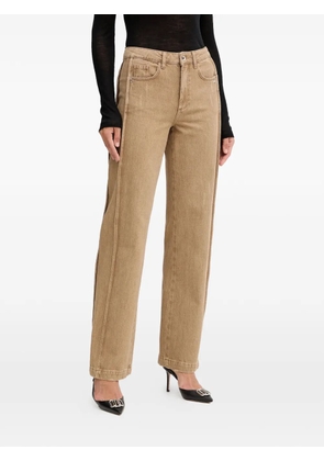 Patrizia Pepe logo-appliqué jeans - Neutrals