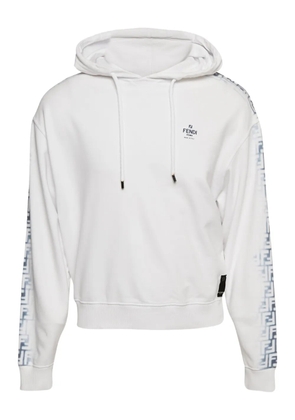 Fendi Pre-Owned cotton FF-logo hoodie - White