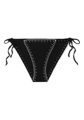 Marysia contrast-stitching bikini bottoms - Black