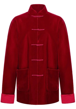 Shanghai Tang velvet Tang jacket - Red