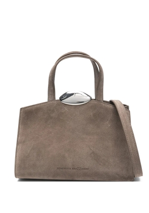 Benedetta Bruzziches suede tote bag - Neutrals