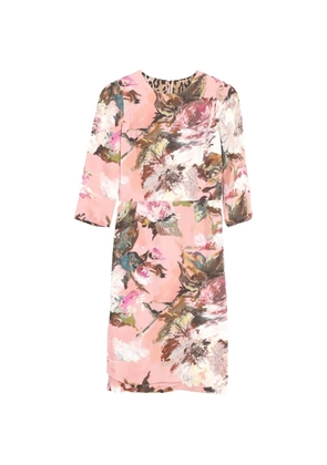Dolce & Gabbana Pre-Owned flowers-print midi dress - Pink