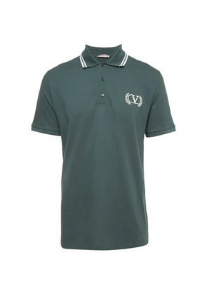 Valentino Pre-Owned logo-embroidery pique polo shirt - Green