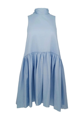 AZEEZA high-neck flared dress - Blue