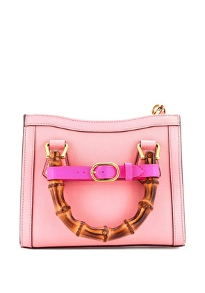 Gucci Pre-Owned Diana NM Bamboo Handle Tote Leather Mini crossbody bag - Pink