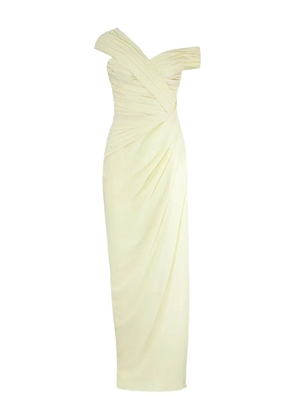 Monique Lhuillier off-shoulder maxi dress - Yellow