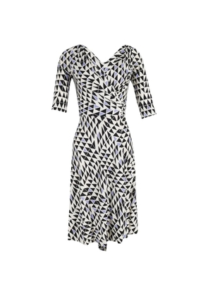Diane Von Furstenberg Vintage Penna geometric-print wrap dress - White