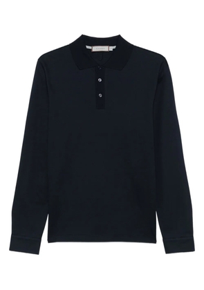 Canali long-sleeve button polo shirt - Blue