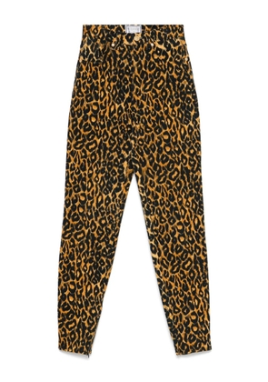 Versace Pre-Owned 2000s leopard-print jeans - Black