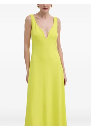 LUISA SPAGNOLI V-neckline maxi dress - Yellow