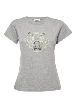 Kenzo Pre-Owned Tiger-embroidered T-shirt - Grey
